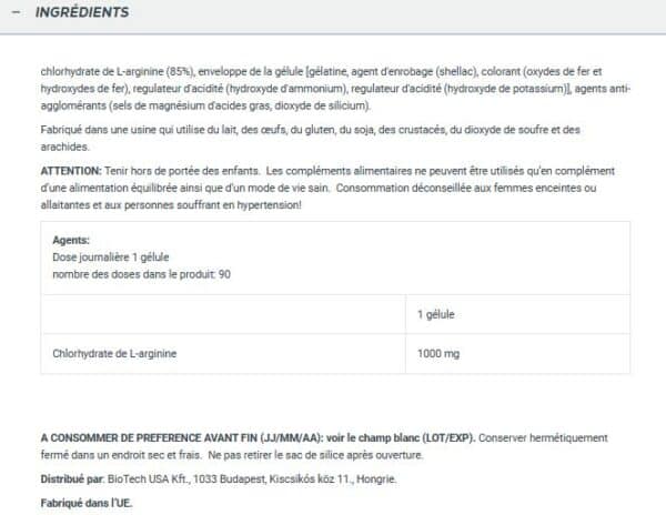 L-ARGININE BIOTECH – Image 2