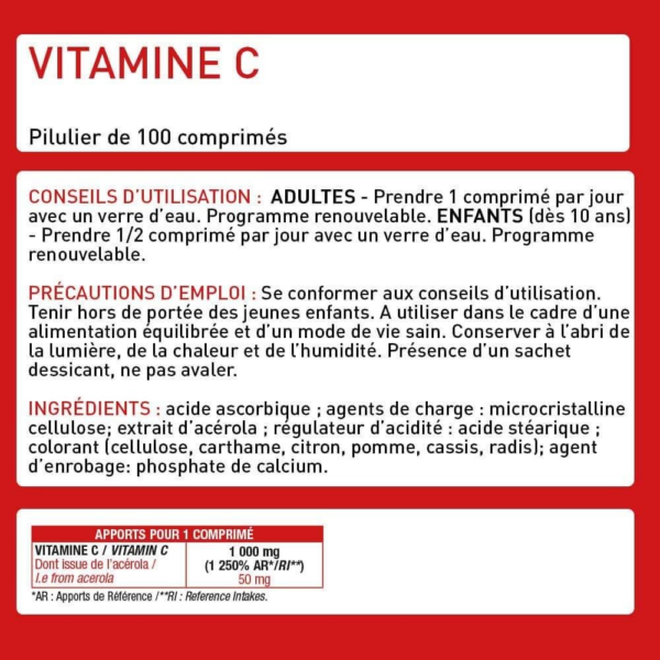 VITAMINE C ERIC FAVRE 100 CAPS – Image 3